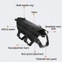 GPFDM Tactical Dog Training Molle Vest Harness, Nylon Waterproof Dog Vest Harness, Tactical Dog Training Vest Harness - Coat for Dog,Black,S