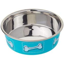 Loving Pets Coastal Bella Bowl for Dogs, Small, Aqua Sea