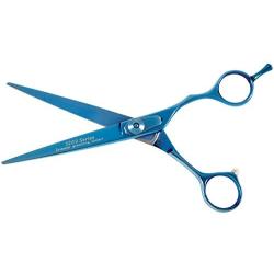 Master Grooming Tools 5200 Blue Titanium Shears — High-Performance Shears for Grooming Dogs - Straight, 6½''