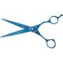 Master Grooming Tools 5200 Blue Titanium Shears — High-Performance Shears for Grooming Dogs - Straight, 6½''