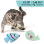 Aoliandatong 9Pcs Catnip Toys for Indoor Cats, Small Stuffed Puppy Chew Toys Cute Soft Cotton Pet Toy for Small Medium Size Pet Chewing Hunting Teething