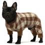 Fitwarm 100% Cotton Buffalo Plaid Dog Clothes Puppy Pajamas Pet Apparel Cat Onesies Jammies Doggie Jumpsuits