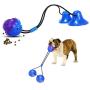 Dog Suction Cup Tug of War, Double Suction Cup Tug Toys for Aggressive Chewers, Interactive Dog Chew Toy for Teeth Cleaning(Blue-Purple)