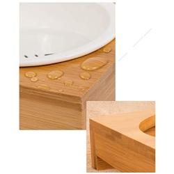 PICKME Premium Elevated Dog and Cat Pet Feeder, Double Bowl Raised Stand Comes with Extra Two Ceramics Bowls. Perfect for Dogs and Cats.