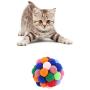 Pet Cat Toy Fun Adorable with Colorful Plush Ball Box Packing for Cats and Kittens, Colorful Soft Dog Balls Pet Toys for Puppy, Cats, 1PC