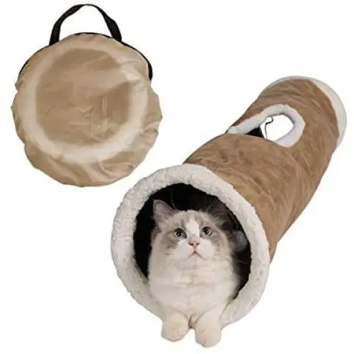 GOHOO PET Cat Tunnel Pop-up Crinkle Paper Pet Tube Collapsible Pet Tunnel Interactive Play Toy with Peekaboo Holes GOHOO PET Cat Tunnel Pop-up Crinkle Paper Pet Tube Collapsible Pet Tunnel Interactive Play Toy with Peekaboo Holes