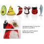 PetLike Catnip Toys Plush Interactive Cat Toys with Catnip Inside, Tooth Cleaning Catnip Toy Fish Buttefly Bird Mouse Cute Cat Toys for Kitty Indoor Cats 6 Pack