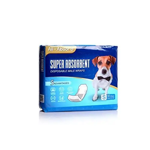 All-Absorb A26 Male Dog Wrap, 50 Count, Small