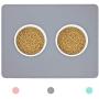 Ptlom Pet Placemat for Dog and Cat, Mat for Prevent Food and Water Overflow, Suitable for Medium and Small Pet,Silicone, 18'' 14''