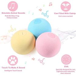 Dorakitten 3PCS Cat Toy Ball Interactive Cat Training Toy Pet Playing Ball Pet Squeaky Toy