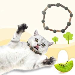 ocijf179 Cat Toy Pet Cat Kitten Matatabi Necklace Shaped Molar Stick Interactive Chew Catnip Toy