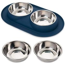 Bonza Double Dog Cat Bowls and Two Replacement Bowls