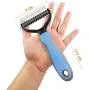 MCIGICM Pet Grooming Brush Deshedding Comb: 2 Sided Undercoat Rake for Cats & Dogs |Safe Dematting Comb | Demat Comb Removes Loose Undercoat,Mats,Tangles and Knots MCIGICM Pet Grooming Brush Deshedding Comb: 2 Sided Undercoat Rake for Cats & Dogs |Safe Dematting Comb | Demat Comb Removes Loose Undercoat,Mats,Tangles and Knots