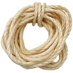 PET SHOW Cat Natural Sisal Rope for Cat Tree Scratching Post Replacement Kit Hemp Rope Diameter 6mm 1/4 inch for Repairing Recovering or DIY Scratcher Twine String Durable for Cats Toys Gift