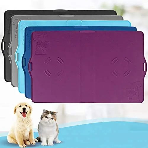 IMPAWFAN Silicone Pet Feeding Mat for Dogs and Cats, 23''x14'' Waterproof Pet Food Mat Tray with Edges, Non Slip Dog Cat Bowl Mat for Food and Water, Pet Bowl Mat Dog Placemats for Floors IMPAWFAN Silicone Pet Feeding Mat for Dogs and Cats, 23''x14'' Waterproof Pet Food Mat Tray with Edges, Non Slip Dog Cat Bowl Mat for Food and Water, Pet Bowl Mat Dog Placemats for Floors