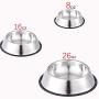 NAIYO Dog Bowl Stainless Steel Dog Bowl with Rubber Base for 8oz 16oz 26oz Small/Medium/Large Dogs,Pets Feeder Bowl and Water Bowl Perfect Choice,Dogs and Kittens