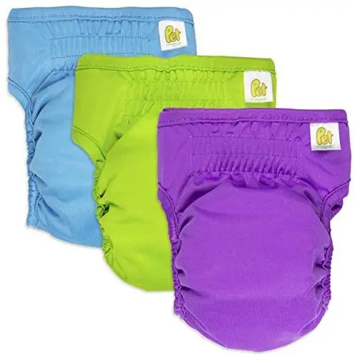 Pet Magasin Reusable Washable Dog Diapers (Pack of 3), Highly Absorbent with Strong & Flexible Velco Pet Magasin Reusable Washable Dog Diapers (Pack of 3), Highly Absorbent with Strong & Flexible Velco