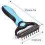 Umoonfine Dog Brush for Shedding, 2 Sided Pet Grooming Tool Undercoat Rake for Dogs & Cats, Large Extra Wide Pet Grooming Brush for Removing Shedding and Tangling, Without Pulling