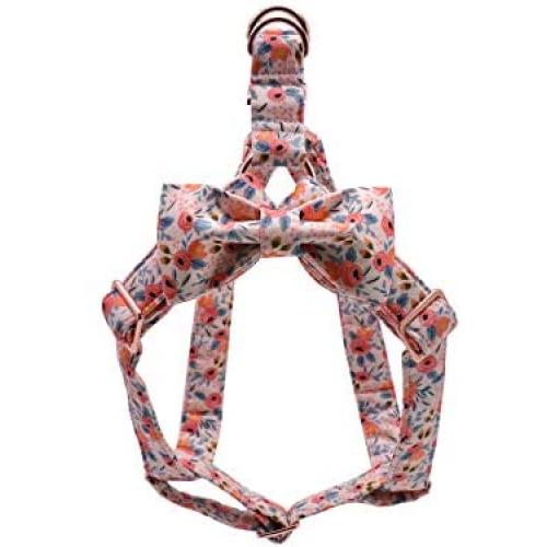 Unique style paws Dog Harness Adjustable Harnesses Durable Hardware with Comfortable Bowtie for Small Medium Large Dogs