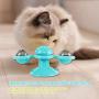 Equimedicos 2020 Newest Windmill Cat Toy - Cat Toy with LED and Catnip Ball, Cat Turntable Teasing Interactive Toy with a Suction Cup Base, Can be Cleaned, Rotary Massage Tickle Anti-bite