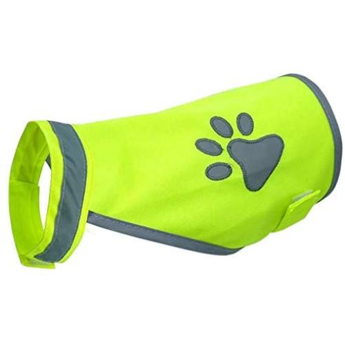 HONUTIGE Pet Safety Vest, High Visibility for Outdoor Activity Day and Night, Dog Exercise Reflective Costumes, Dog Chest Harness Adjustable, Green