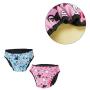 Comidox Premium Dog Diapers Female (Pack of 2) with Velcro Washable Reusable Sanitary Panties for Small to Large Dogs S Rabbit ?€損ink Rabbit -Blue