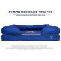 Imperial Petcare Luxury Memory Foam Bed for Sml Lrg X-Large Dogs, Size,Color Options, Washable Cover, Breathable 35% Cotton - Waterproof Liner, Shredded Foam Bolster, Non-Skid Bottom