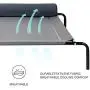Loves cabin Bolster Elevated Dog Bed, 49in Pet Dog Beds for Extra Large Medium Small Dogs - Portable Dog Cot for Camping or Beach, Durable Fall Frame Raised Dog Bed with Breathable & Removable Mesh