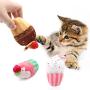 CiyvoLyeen 3 PCS Cupcake Catnip Toy Cupcake Cat Toys Cute Kitten Toys Interactive Toy Set Cat Chew Toys Pet Supplies Cat Chew Bite Supplies Gift for Cat Lovers