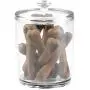 mDesign Tall Plastic Pet Storage Canister Jar with Lid - Holds Dog/Puppy Food, Treats, Toys, Medical, Dental and Grooming Supplies - Medium - 6 Pack - Clear mDesign Tall Plastic Pet Storage Canister Jar with Lid - Holds Dog/Puppy Food, Treats, Toys, Medical, Dental and Grooming Supplies - Medium - 6 Pack - Clear