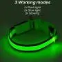 Clan-x LED Dog Collar - USB Rechargeable Light Up Pet Collars, Mesh Adjustable Comfortable Mesh Safety Glowing Dog Necklace, Flashing Reflective Dog Collars for Your Small Medium Large Dogs
