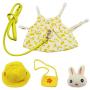 avbxcuecc Small Animal Harness Vest Leash Set Clothes with Accessory Travel Chest Strap Pet Accessories