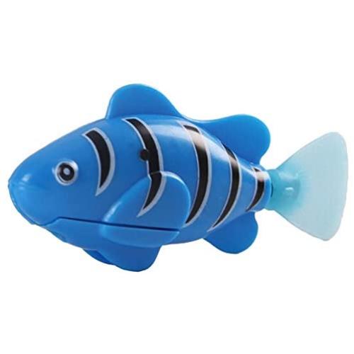 Pudwy Funny Cat Toys Water Activated Led Swimming Fish Toy with Aquatic Weed & Screwdriver Pet Interaction Supplies