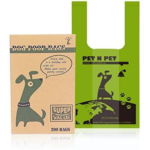 PET N PET 200 Counts Unscented Tie Handle Dog Waste Bags Poop Bags Poo Bags PET N PET 200 Counts Unscented Tie Handle Dog Waste Bags Poop Bags Poo Bags
