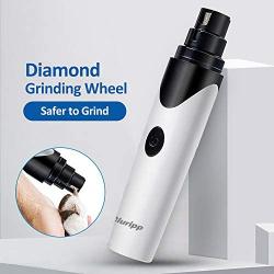 Bluripp Pet Nail Grinder for Puppy and Cats Including a Pet Nail Clipper with LED and A File | Easy & Quiet Way to Groom and Smooth Pets Paw.