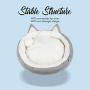 Cat Bed Round Pet Bed for Cats, Kittens, Puppies and Small Dogs / 18.5 inch Washable Pet Bed with Waterproof Bottom (Grey)