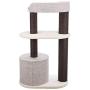 Royal Pet Club Cara Gray Cat Tower for Large Cats, with Scratching Posts, Two Platforms, Top Platform Padded with Back Rest, Condo, Removable Cushion (44444)