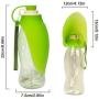 D&I Portable Dog Water Bottle for Walking - Travel Bottles for Dogs with Folding Silicone Leaf Shaped Bowl 20oz