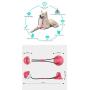 Potaroma Dog Tug Toy with Suction Cup, Pet Rope Treat Toy with Stronger Ropes, Bite-Resistant - Red & White