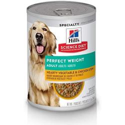 Hills Science Diet Canned Wet Dog Food, Adult, Perfect Weight for Weight Management, Chicken & Vegetable Recipes, Pack of 12