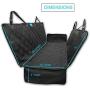 Dog Backseat Hammock Seat Cover Dog car Back seat Cover Waterproof Nonslip Rubber Backing Protector Washable Durable Luxury Material Great for Trucks Cars SUV pet seat Belt Leash Included