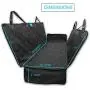 Dog Backseat Hammock Seat Cover Dog car Back seat Cover Waterproof Nonslip Rubber Backing Protector Washable Durable Luxury Material Great for Trucks Cars SUV pet seat Belt Leash Included