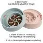 Arestle 2 Pack Pets Double Feeding Bowls and Dog Cat Bone/Gear Aggressive Chewers Bite Toothbrush Toy, Anti-Choke Slow Eat Feeder Anti-Wet Mouth Clean Water Bowl