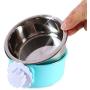 Crate Dog Bowl, Removable Stainless Steel Water Food Feeder Bowls Hanging Pet Cage Bowl Cage Coop Cup for Dogs Cats Puppy Rabbits Bird and Small Pets