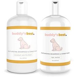 Buddys Best, Natural Dog Shampoo and Conditioner in One - Hypoallergenic, Oatmeal Shampoo for Dogs with Sensitive Skin - Moisturizing Dog Wash