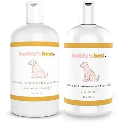 Buddys Best, Natural Dog Shampoo and Conditioner in One - Hypoallergenic, Oatmeal Shampoo for Dogs with Sensitive Skin - Moisturizing Dog Wash Buddys Best, Natural Dog Shampoo and Conditioner in One - Hypoallergenic, Oatmeal Shampoo for Dogs with Sensitive Skin - Moisturizing Dog Wash