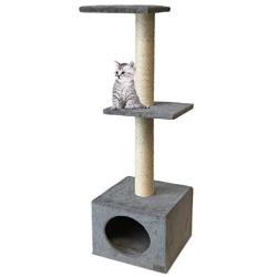Cloe E Cluzo Two Tiered Cat Tree with Scratching Post
