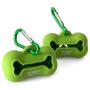 Planet Bestie Biodegradable Small Dog Poop Bag Holder, Eco-Friendly Silicone Dog Waste Bag Dispenser with Carabiner Dog Leash − Dog Supplies (Green)