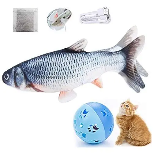 Floppy Fish cat Toy - Amazingly cat Toys Fish Moving,Simulation Electric Wagging Fish Cat Toy Catnip Kicker Toys Used for Pet chew Bites Supplies Floppy Fish cat Toy - Amazingly cat Toys Fish Moving,Simulation Electric Wagging Fish Cat Toy Catnip Kicker Toys Used for Pet chew Bites Supplies