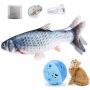 Floppy Fish cat Toy - Amazingly cat Toys Fish Moving,Simulation Electric Wagging Fish Cat Toy Catnip Kicker Toys Used for Pet chew Bites Supplies